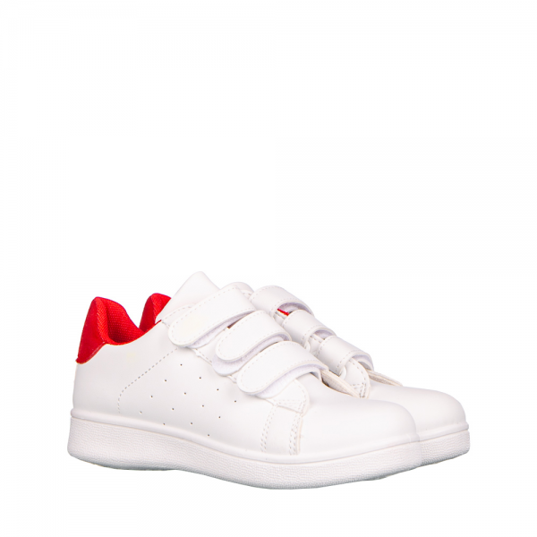 Παιδικά αθλητικά παπούτσια     Lamy λευκά με κόκκινο - Kalapod.gr